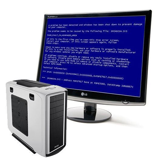При установке windows 10 синий экран	